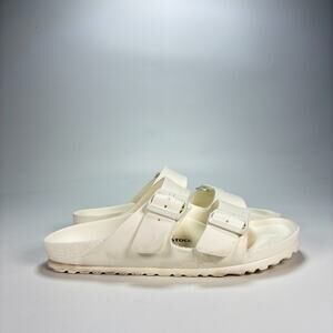 Birkenstock Arizona EVA White Waterproof Double Strap Slides Sandals Womens Sz 8
